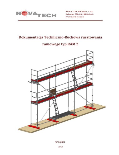 Dokumentacja Techniczno-Ruchowa rusztowania ramowego typu RAM2